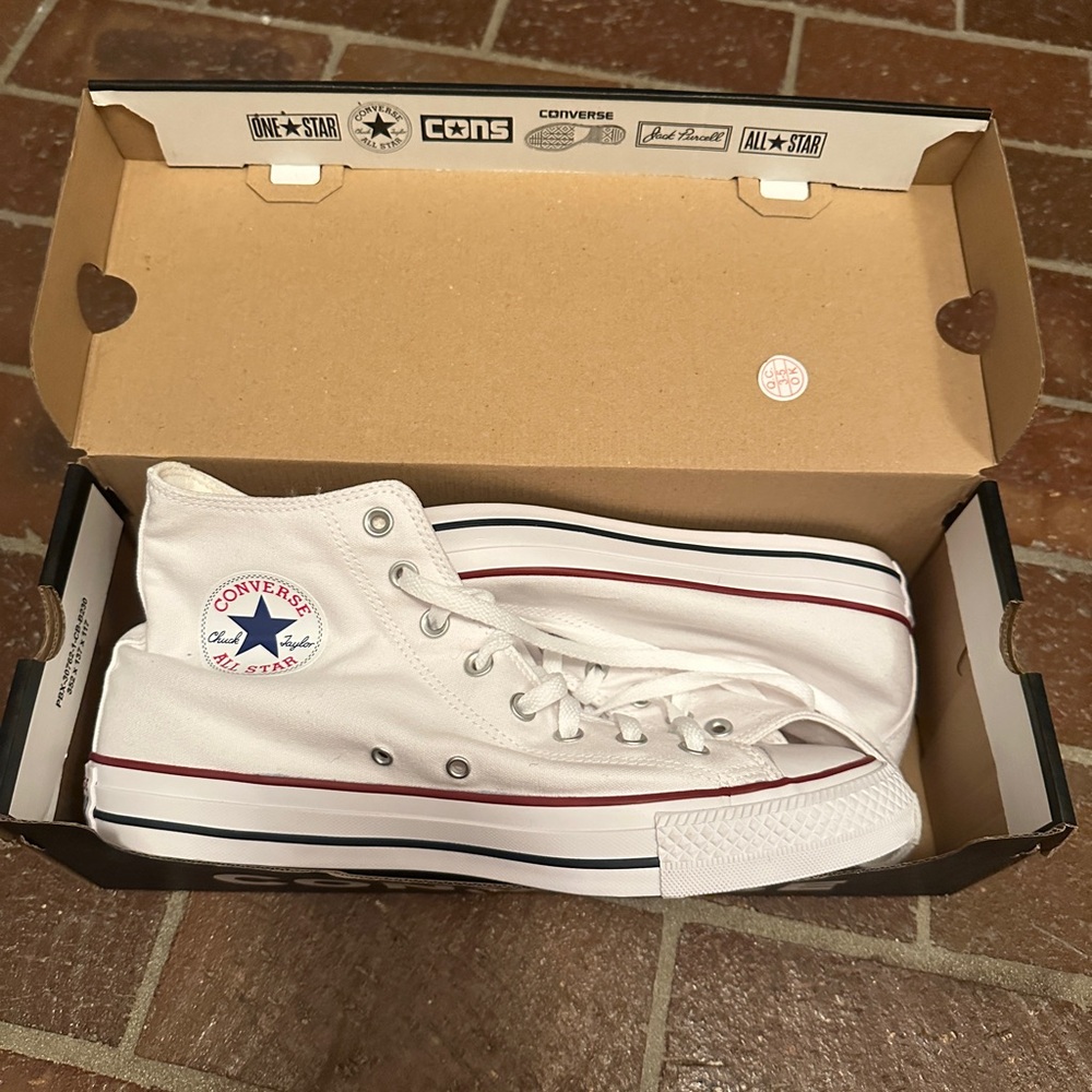 Converse White High-Top Sneakers